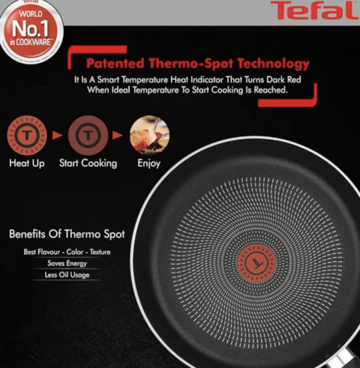 Tefal Delicia Powerglide Non-Stick 28 cm Fry Pan (Black), (B1540684) - Image 3